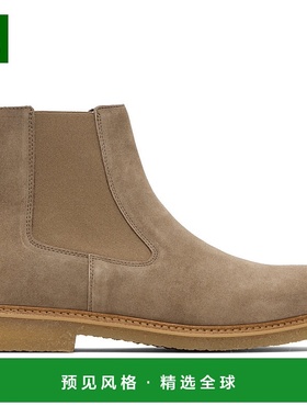 1h可退 香港直邮BOSS 波士 男士 驼色 Elasticated Panels 切尔西