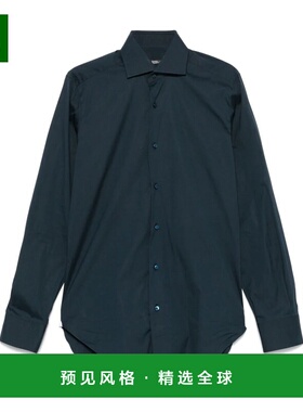 香港直邮BARBA 男士衬衫 I1U13P01PZ2710U1 SS2025 蓝色