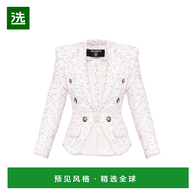 香港直邮Balmain 粗花呢夹克 FF1SI091XL02长袖