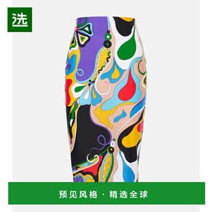 1h可退 香港直邮Emilio Pucci 璞琪 女士 Orchidee 铅笔半身裙