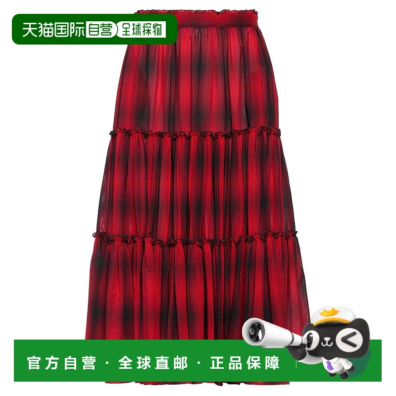 1h可退 香港直邮Dsquared2 二次方 女士 中长半身裙 red红色 舒适