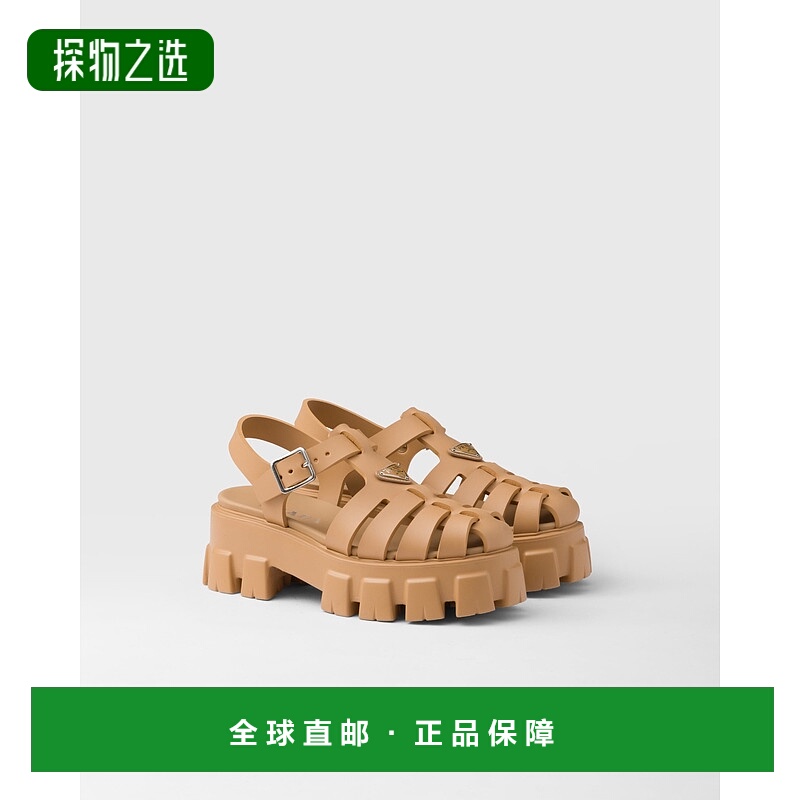 欧洲直邮PRADA (2025新品) Monolith 普拉达凉鞋沙滩罗马鞋橡胶
