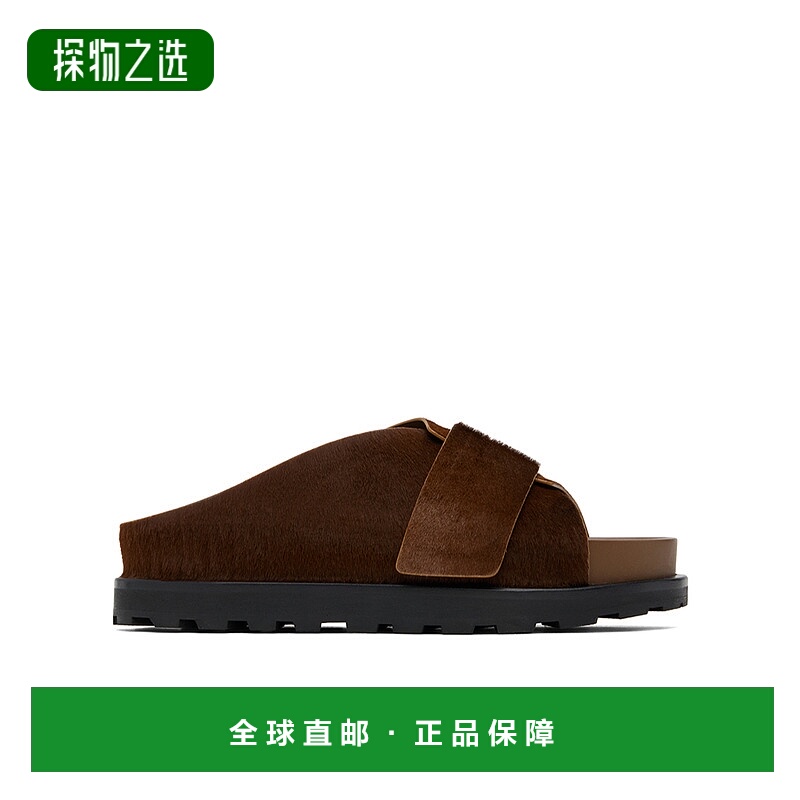 香港直邮Jil Sander 徽标魔术贴拖鞋 J50WX0003-P2217