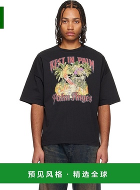 1h可退 香港直邮Palm Angels 棕榈天使 男士 黑色 Rest In Palm L