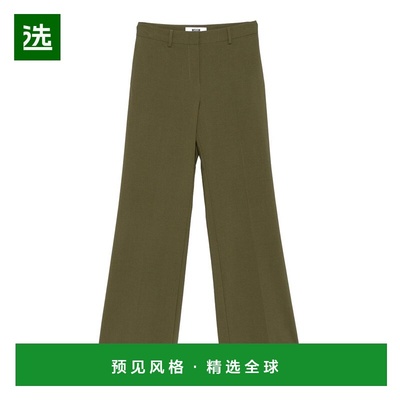 香港直邮MSGM 女士休闲裤 3941MDP0925760537 AW2025 绿色 Flared