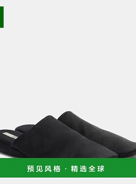 1h可退 香港直邮calvin klein 女士 Hugh 绸缎凉拖 black黑色 舒