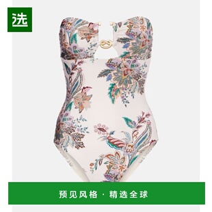 1h可退 香港直邮ZIMMERMANN 女士 Rhiannon 佩斯利泳衣 pink粉色