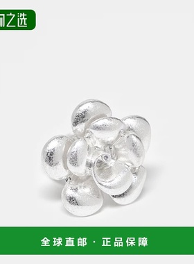 香港直邮ASOS 女士 设计精饰花朵磨毛银色戒指 metal金属色 舒适