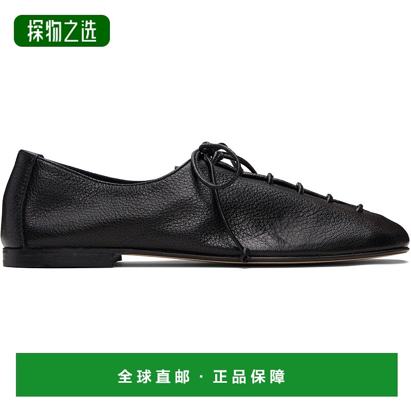 1h可退 香港直邮Hereu 男士 黑色 Plegada Supple Shiny 德比鞋 P
