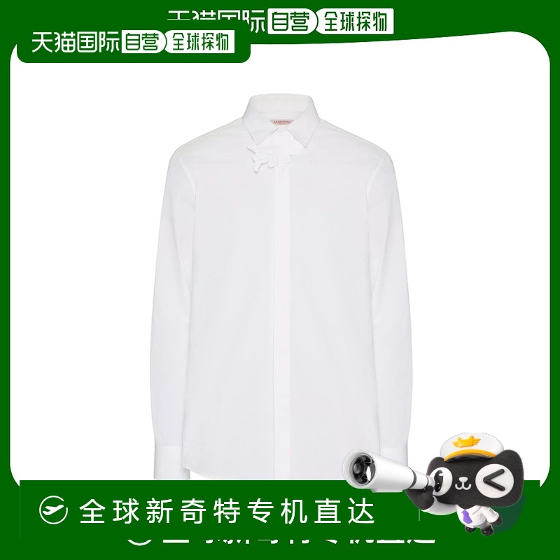 【99新未使用】香港直邮Valentino 花朵贴片长袖衬衫 4V0AB76FA11