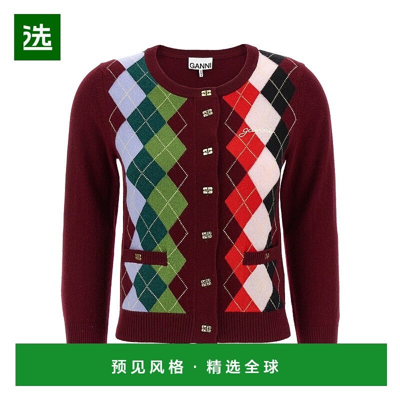 1h可退 香港直邮GANNI 女士针织毛衣 K2532730 AW2025 酒红色 'Bu,女装/女士精品,毛针织衫,淘宝优惠券,粉丝福利购,淘宝优惠卷