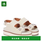 white白色 1h可退 舒适 女士 精饰防水台凉鞋 香港直邮GANNI 甘尼