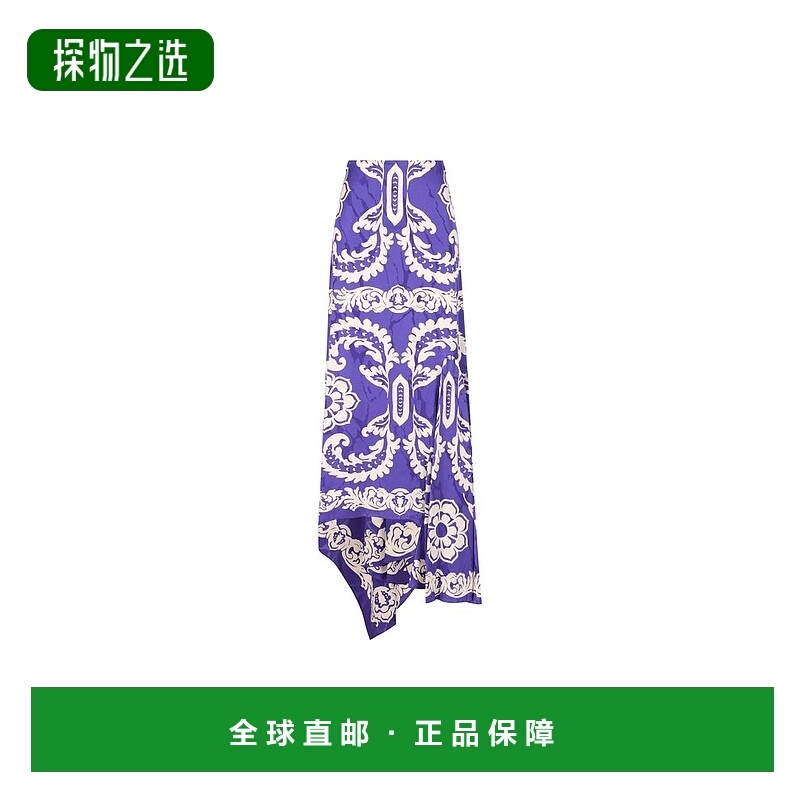 香港直邮Etro 艾特罗 女士 花卉印花不对称半身裙 WRFA011899SP4E