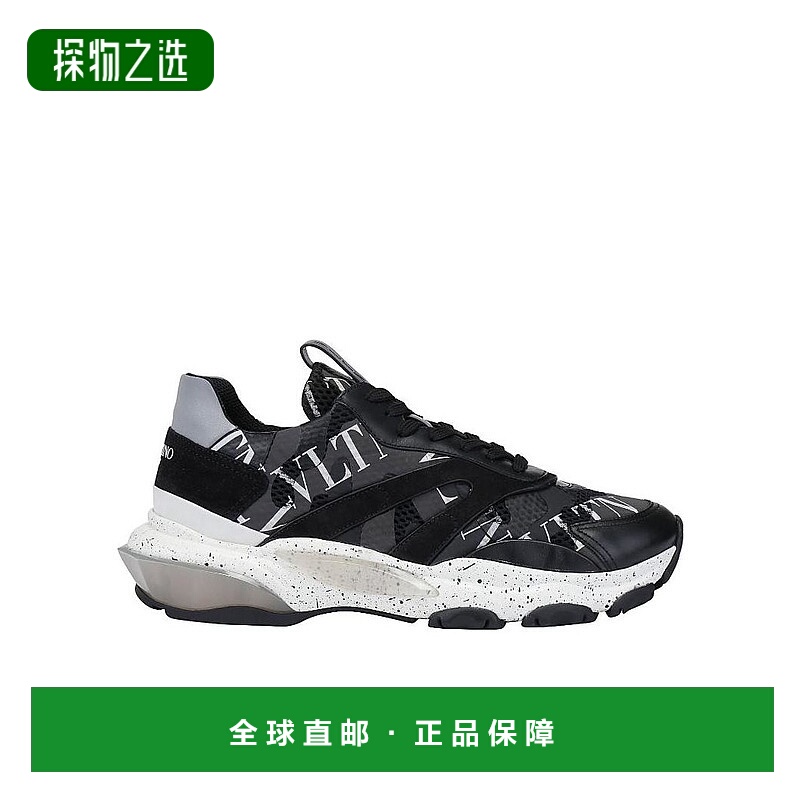 【99新未使用】香港直邮Valentino 黑色徽标休闲运动鞋 SY2S0B05N