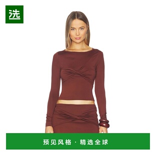 1h可退 香港直邮Seven Wonders 女士 Kamilla 扭纹长袖上衣 SW254