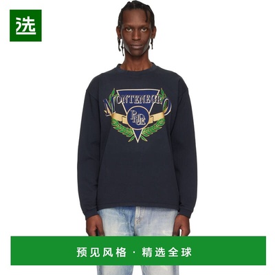 1h可退 香港直邮Rhude 男士 黑色 Montenegro Regatta 长袖 T 恤