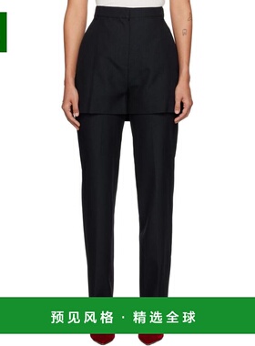 1h可退 【美国直邮】Pushbutton 海军蓝短裤分层长裤 女士休闲裤