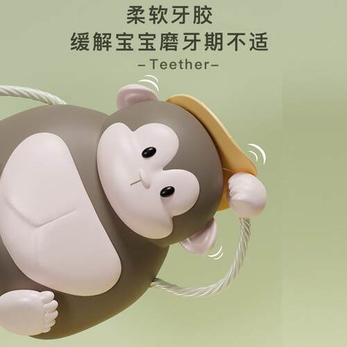 拨鼓儿浪可咬1岁宝宝玩MND具啃水煮波浪新生婴儿益智手摇铃