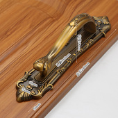 木门大拉手谷仓易打孔门把手免安装 跨境重型大门拉手美式 滑动明装