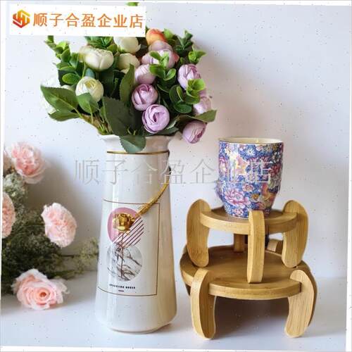 休闲花盆a底座花架多用途高架宠物E颈护架碗架奇石香炉珠宝饰品.