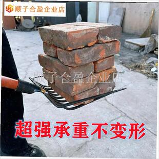 十齿钢叉c加粗加厚铁叉子农用一体牛粪叉铁道煤炭石X渣子多股垃.