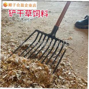 十齿钢叉加粗加厚铁叉子农用一体牛粪叉铁道煤炭石X渣子多股垃圾.