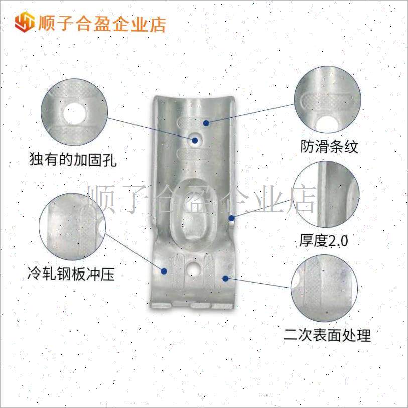 32mm镀锌钢管j卡扣1寸接头不锈钢圆管紧固定铁管W连接件晾衣架配.