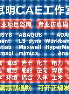 ANSYS代做Abaqus/Fluent/Adams/CFD仿真模拟lsdyna/CAE有限元分析