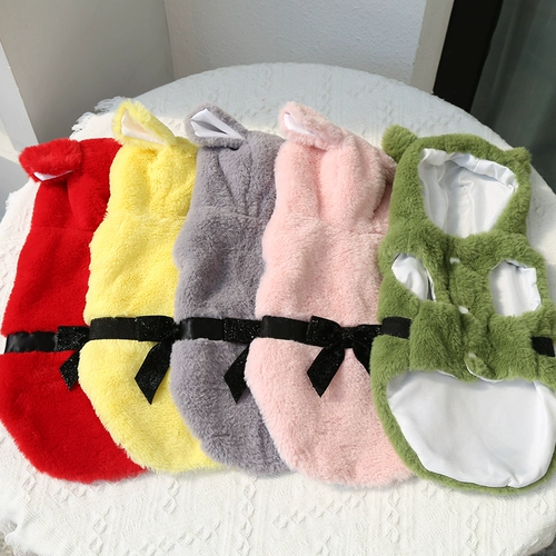 Собака и кошка осень и зимние меховые куртки кролика Тедди Белок Бомек Кикки Скунари