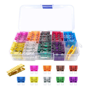 90PCS盒装 铝制 中号汽车插片式保险丝/电路保险片3A-35A