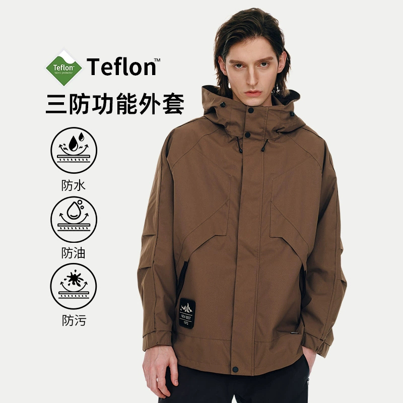 蓝途保暖透气三防加绒软壳冲锋衣