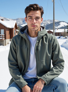 蓝途2508软壳衣户外outdoor徒步登山轻量化男女三防泼水连帽外套