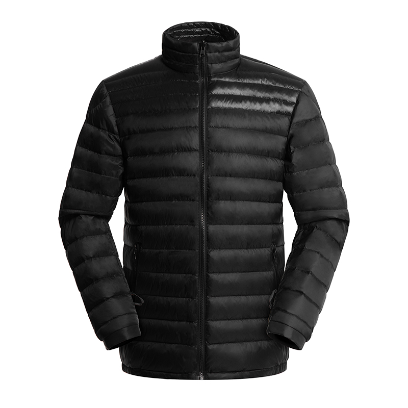 黑色排骨服修身保暖羽绒内胆800
