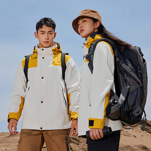 蓝途LT3561软壳冲锋款三合一秋冬季情侣女高级感超好看上衣三门