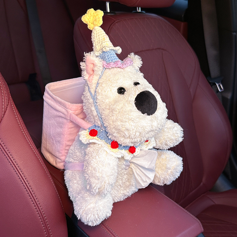 车载纸巾盒垃圾桶二合一