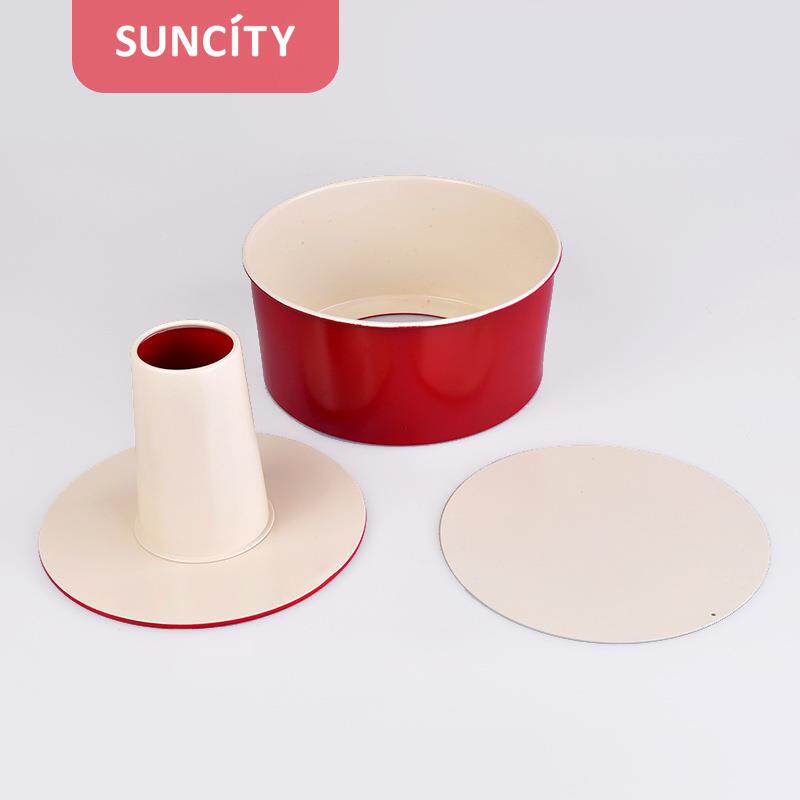 跨境现货6-8寸圆形创意中空活底不沾蛋糕模具碳钢材质蛋糕烤盘