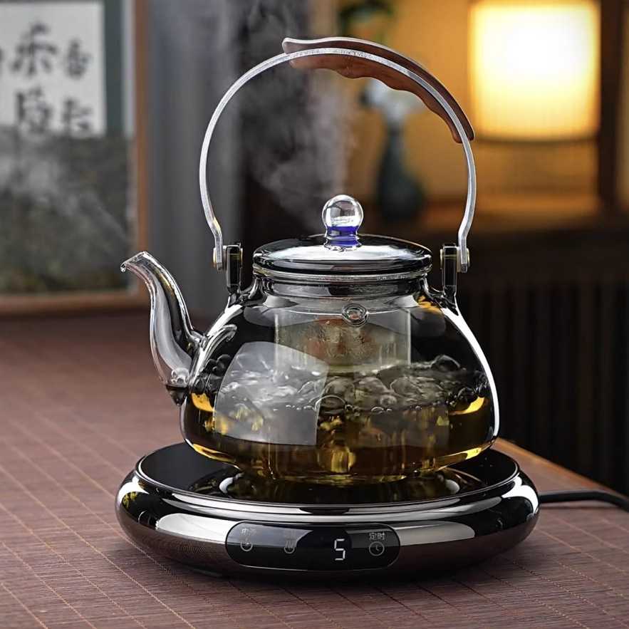 德茗堂1300W鼓韵电陶炉2025年新款电陶炉办公室小型煮茶炉煮茶炉