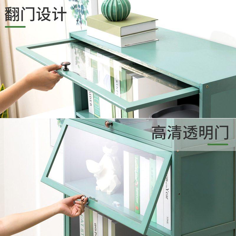 书架书柜置物架带柜门储物柜物展示柜置多层落地柜客厅格子柜一体,住宅家具,书架,淘宝优惠券,粉丝福利购,淘宝优惠卷