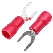 SV冷压接线端子叉型U型Y型预绝缘紫铜接线端头E型插针