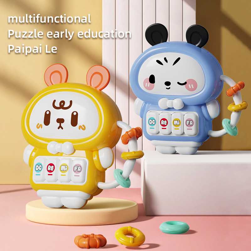 跨境外销婴儿萌兔音乐琴宝宝多功能可啃咬水洗耳朵卡通动物电子琴