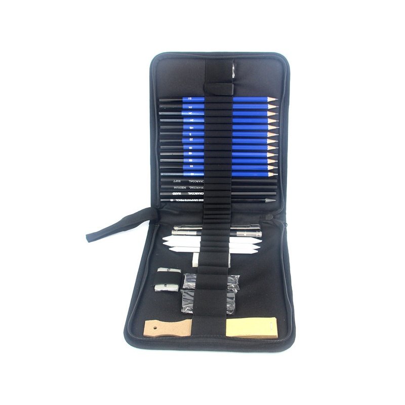 跨境33件素描铅笔套装32工具美术炭笔绘画件套装,文具电教/文化用品/商务用品,美术套装/美育礼盒,淘宝优惠券,粉丝福利购,淘宝优惠卷