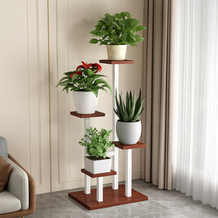 2025新款落地式花架客厅阳台铁艺花盆置物架现代简约室内绿萝架