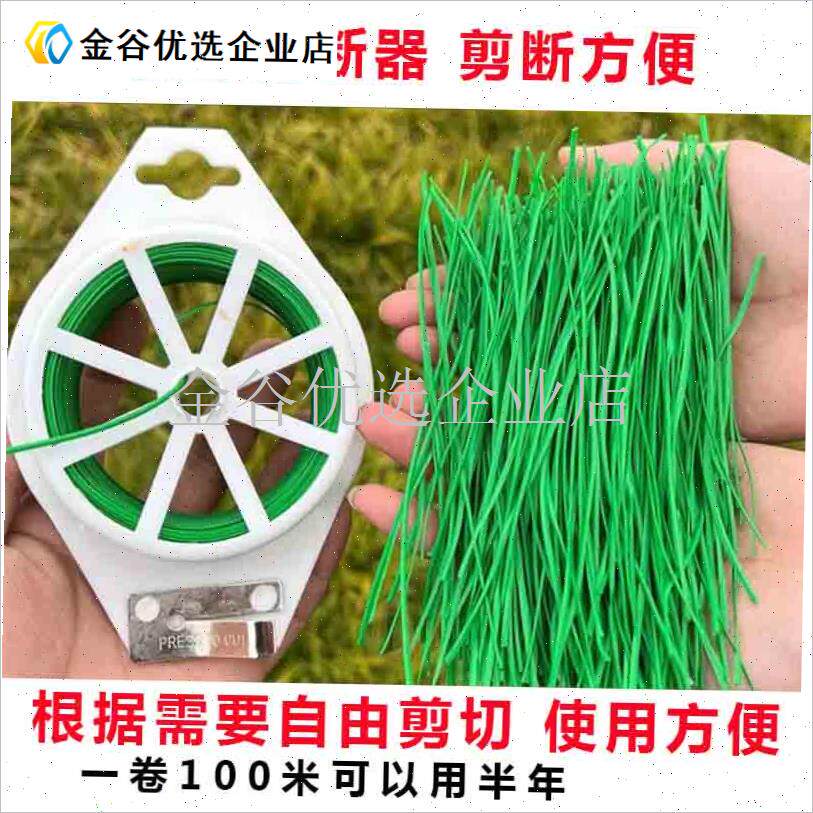 塑钢线园艺d包塑铁丝扎线带绑线花枝固定黄瓜绑绳爬藤西红柿绑枝\