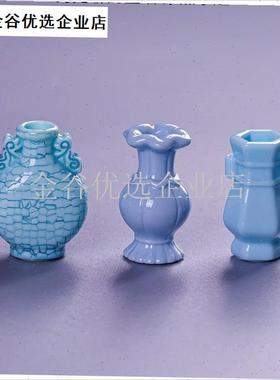 微景观彷真古f风装饰花瓶 迷你树脂装饰diy配件娃娃屋汽车桌面摆\