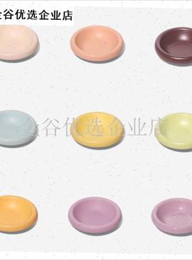 陶瓷猫碗pecolo猫q水碗猫碗架猫碗蓝色幼猫高脚宠物专用碗猫咪饭/