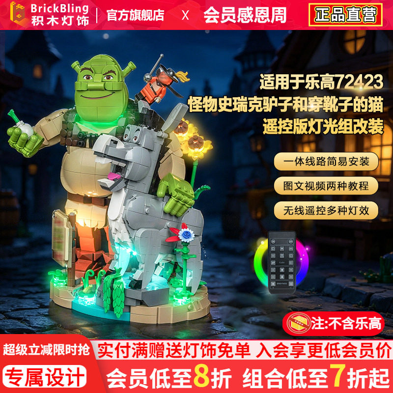 72423怪物史瑞克三人组灯饰配件