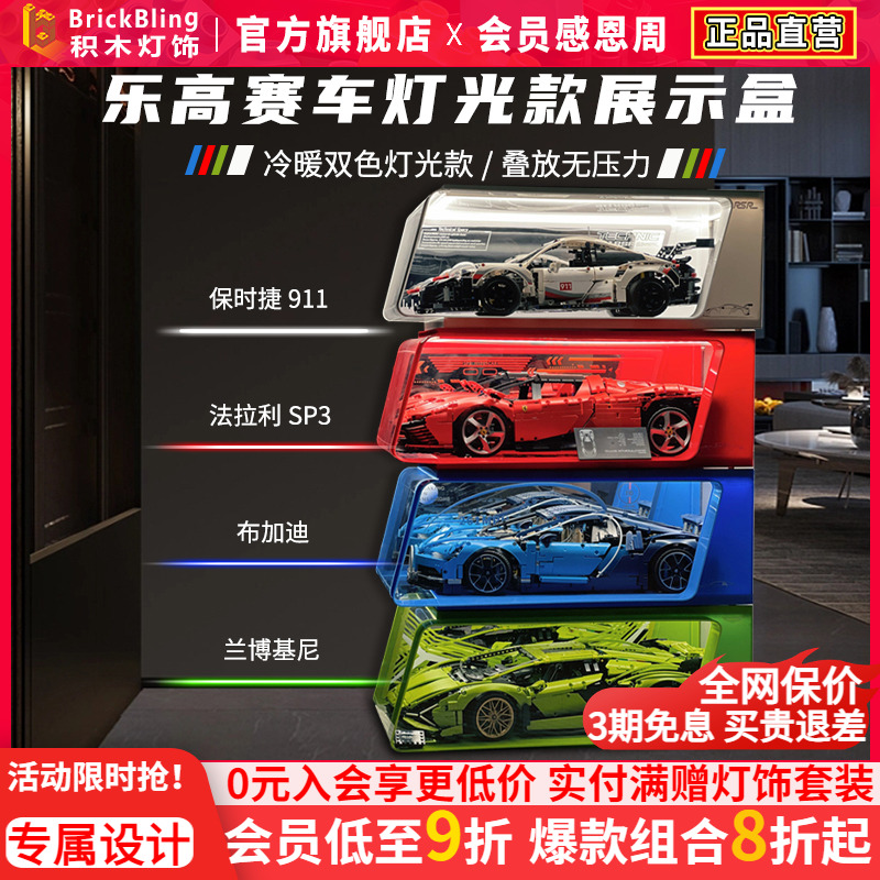 適用于樂高賽車系列亞克力展示盒