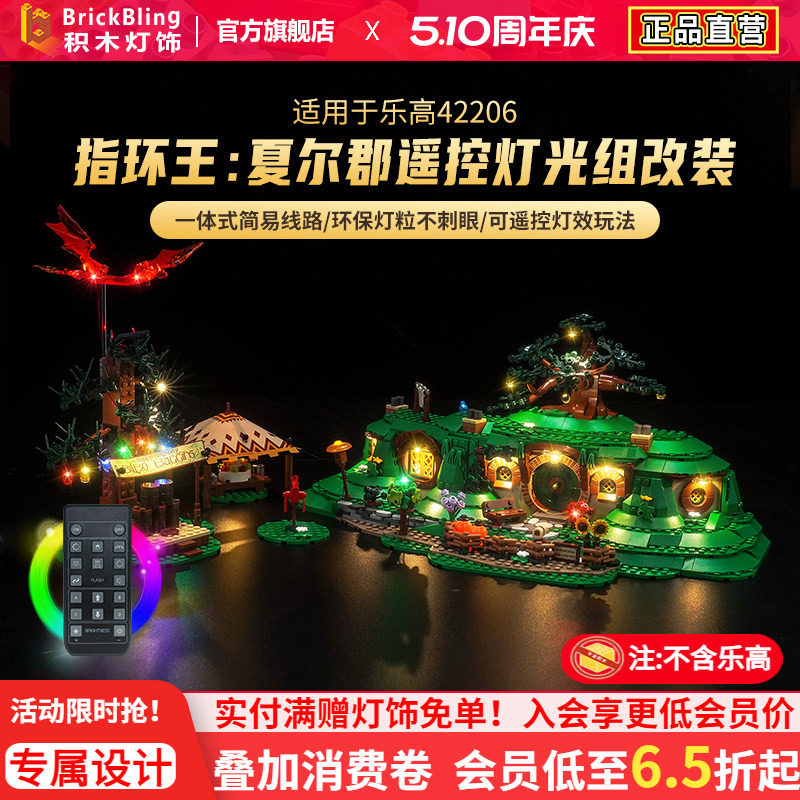 适用于乐高ICONS系列10354指环王：夏尔郡积木灯光组亚克力展示盒