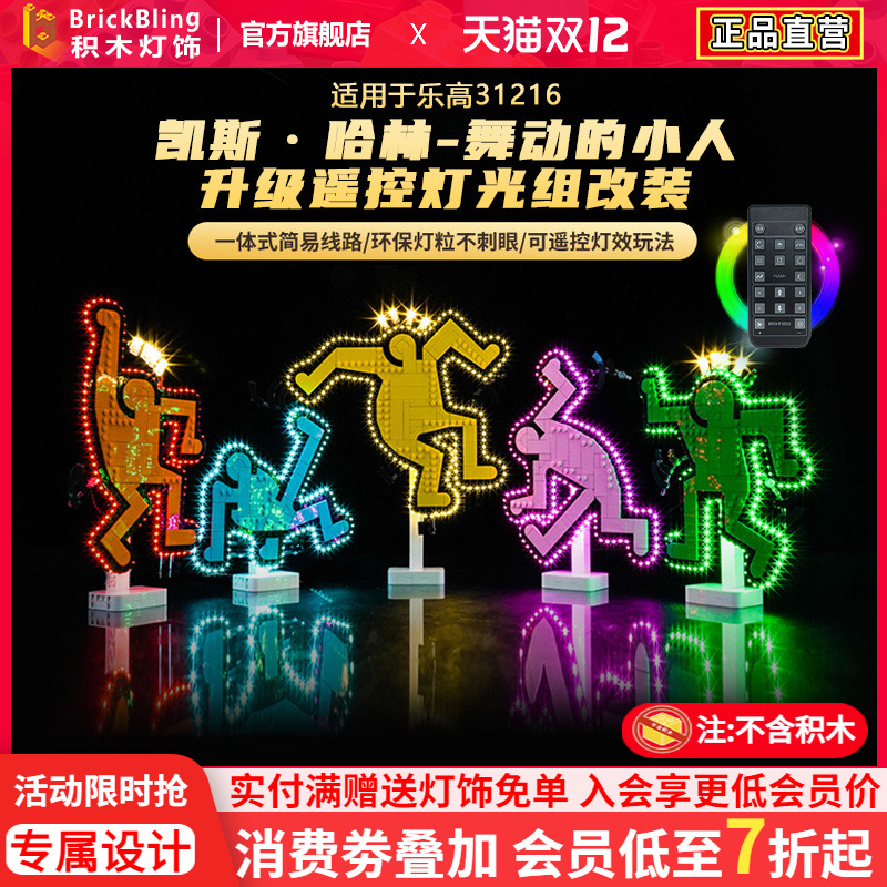 31216凯斯.哈林舞动的小人灯光组