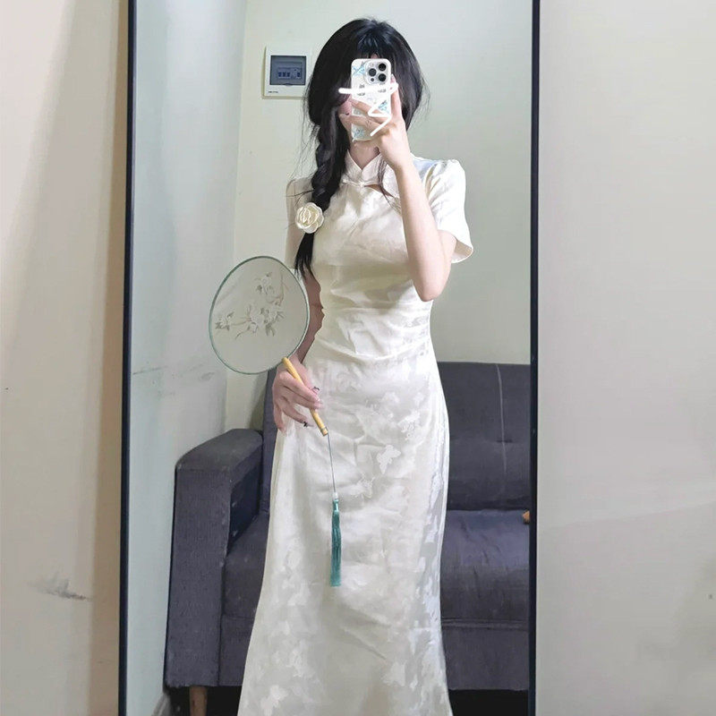 新中式国风改良旗袍连衣裙女夏2026新款小个子高级感年轻汉服长裙